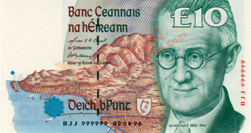 Central Bank of Ireland 10 Pounds 1996