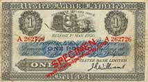 Ulster Bank One Pound 1956