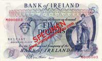 Bank of Ireland 5 Pounds 1967