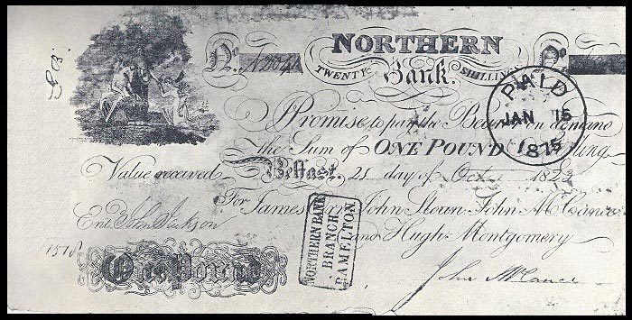 Northern Bank One Pound 1823, James Orr