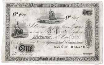 agricultural and commercial bank of ireland pound 1835