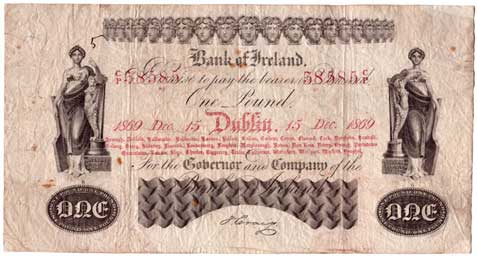 Bank of Ireland 1 Pound 1869