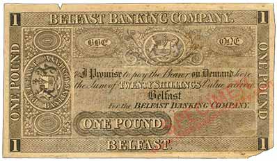 belfast bank one pound proof 1827