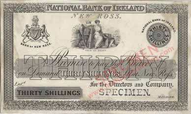 National Bank 30 shillings 1840s