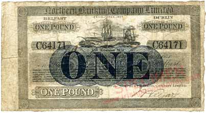 Northern Banking Company Limited 1 Pound, 1918
