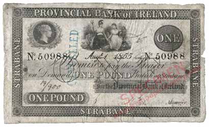 provincial bank of ireland one pound 1855
