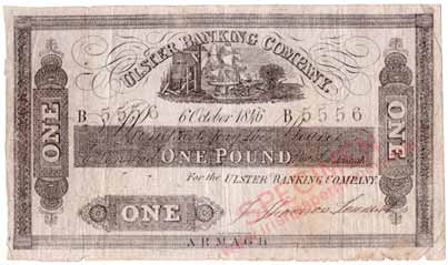 ulster banking company one pound 1846
