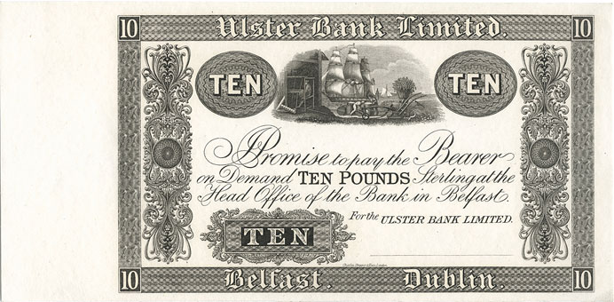 Ulster Bank Ten Pounds proof 1920