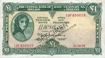 Ireland One Pound 1958
