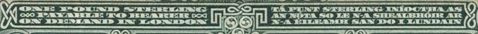 Sterling Promise in the bottom panel of every Lady Lavery banknote