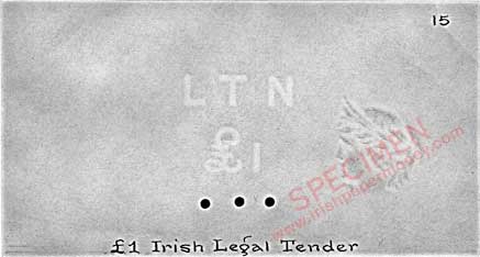 Lavery Irish 10 shilling note watermark