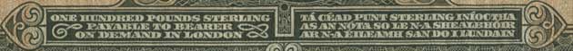 Sterling Promise in the bottom panel of every Lady Lavery banknote