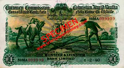 Ploughman one pound 1940