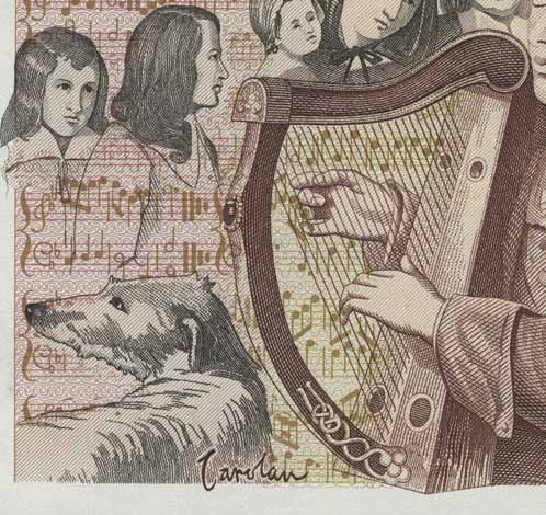 Symbol on the Queen Medb One Pound note