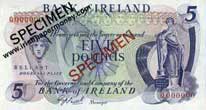 Bank of Ireland 5 Pounds 1980