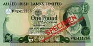 allied Irish Banks One Pound 1982