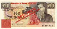 Northern Bank 10 Pounds 1988