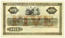 Ireland Provincial Bank 5 Pounds 1920