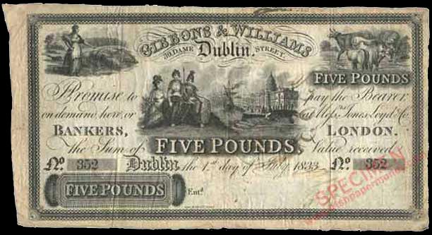 Gibbons & Williams, 5 Pounds, 1st July 1833