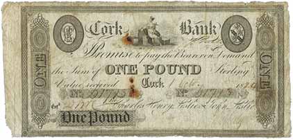 Cork Bank, Roberts and Leslie, One Pound 1824