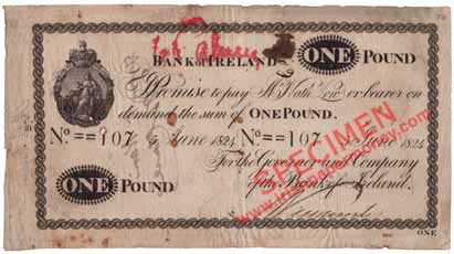 Bank of Ireland, One Pound, 1824