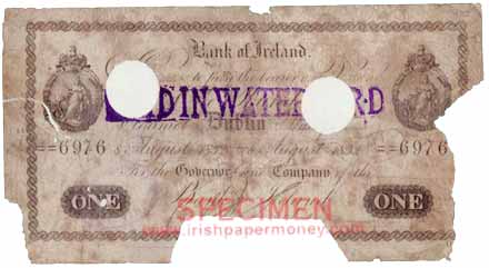 Bank of Ireland, One Pound, 1832