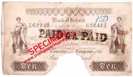 Bank of Ireland 10 Pounds 1861 June 8