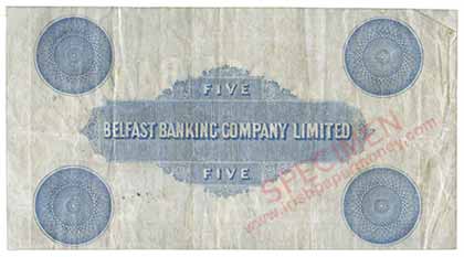 belfast banking company limited 5 pounds 1917
