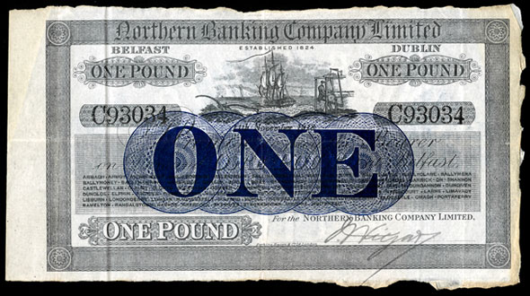 Northern Banking Company One Pound 11 November 1918