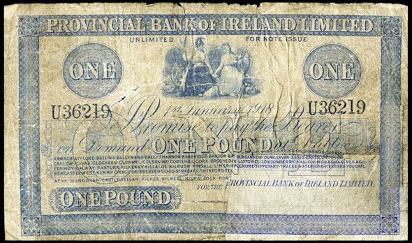 Provincial Bank of Ireland One Pound 1918
