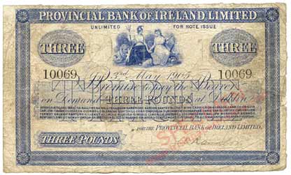 provincial bank of ireland limited 3 pounds 1905