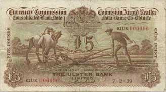 Currency Commission Ulster Bank Ploughman notes