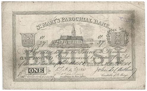 St. Mary’s Parochial Bank, one pound 1901