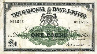 National Bank £1, 1929